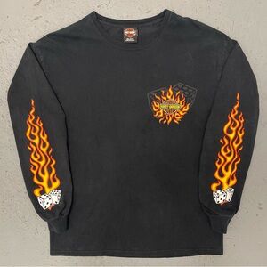 Vintage 2005 Harley Davidson Motorcycles Rare Biker Long Sleeve T Shirt Large